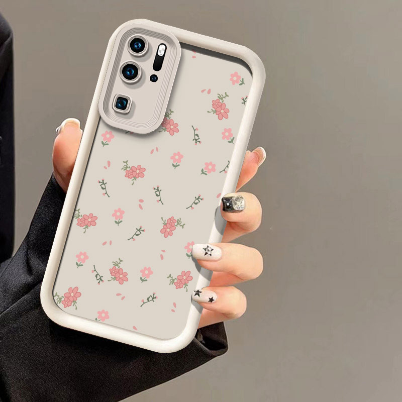 Phone Cases Rimowa - เคสโทรศัพท์ลายดอกไม้สีชมพูสวยฝาครอบซิลิโคนนิ่มสำหรับ Huawei P30 P50 P20 P40