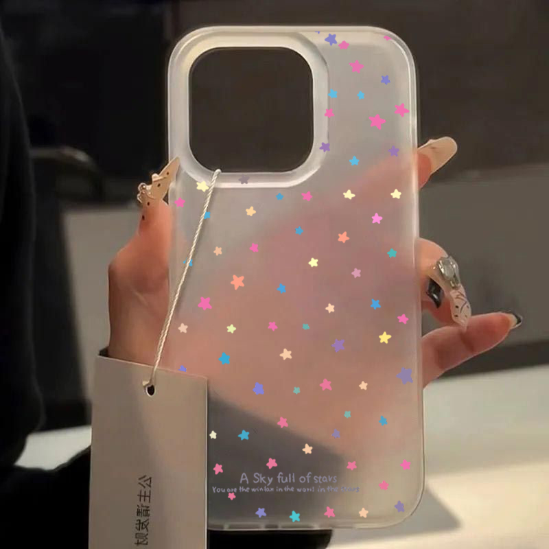 Phone Cases Pinterest - เคสโทรศัพท์ลายดาวสีสันสดใส สำหรับ iPhone 17 14 15