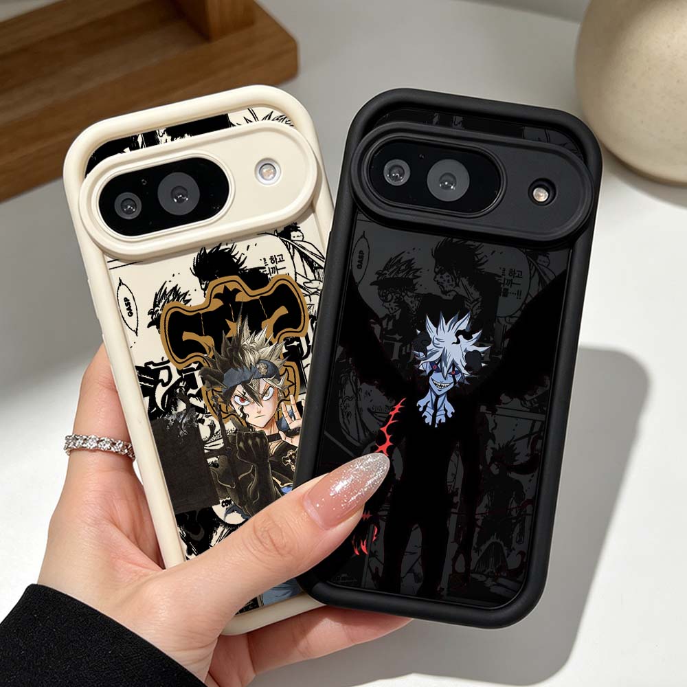 Phone Cases Google Pixel 9A - เคสโทรศัพท์สีดำลายโคลเวอร์สุดเท่ สำหรับ Google Pixel 10 9