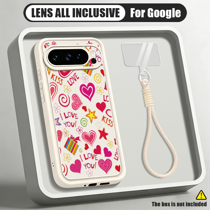 Phone Cases Google Pixel 9A - เคสโทรศัพท์ลายหัวใจสำหรับ Google Pixel 10 9 Pro