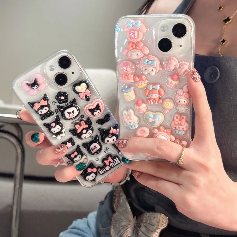 Phone Cases Rimowa - 3Dน่ารักSanrio Y2K My Melody Kuromiเคสโทรศัพท์โปร่งใสสําหรับiPhone 16
