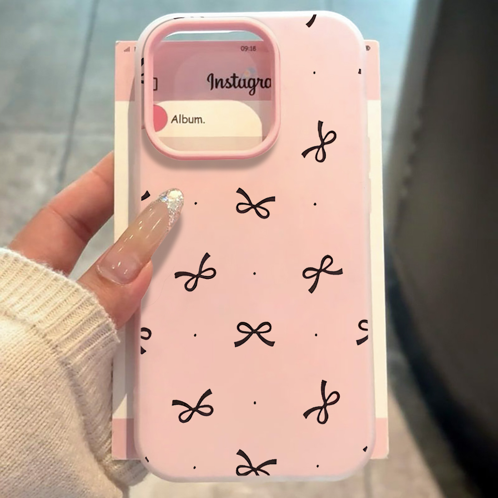 Phone Cases Cute - เคสโทรศัพท์ลายโบว์น่ารักลายจุดสไตล์ INS สำหรับ iPhone 17 16