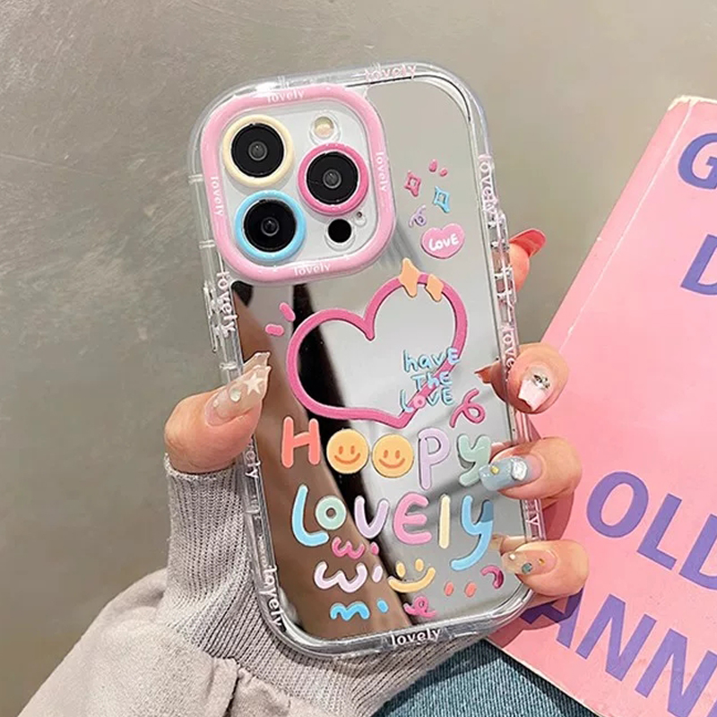 Phone Cases Pinterest - เคสโทรศัพท์ลายหัวใจน่ารัก สีสันสดใส สำหรับ iPhone 11 12