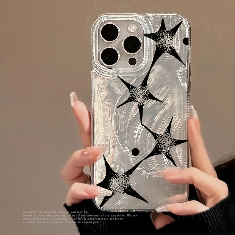Phone Cases Mous - เคสโทรศัพท์ลายดาวระยิบระยับสุดเทรนดี้ สำหรับ iPhone 17 16 Pro