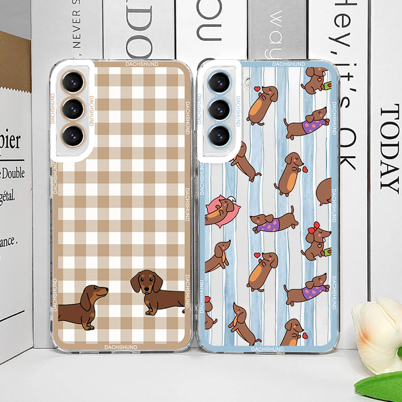 Phone Cases Cute - เคสโทรศัพท์ลายสุนัขดัชชุนด์น่ารัก สำหรับ Samsung Galaxy S26 S25