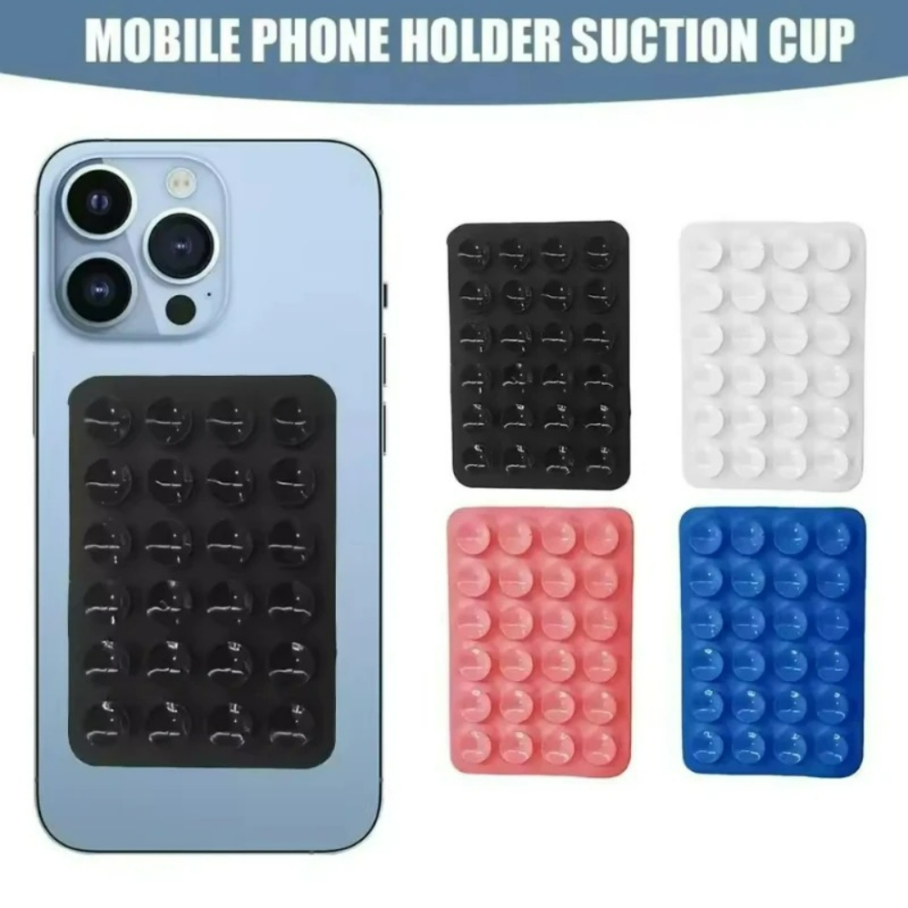 Phone Cases With Stand - ที่วางโทรศัพท์ซิลิโคน ที่ยึดโทรศัพท์แบบสุญญากาศ สำหรับเคสโทรศัพท์ สีลูกกวาด สำหรับถ่ายเซลฟี่และวิดีโอ ฐานยึดโทรศัพท์แบบสุญญากาศกันลื่น