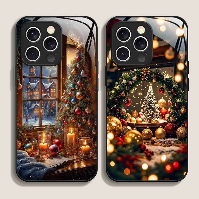 Phone Cases For Iphone 11 - เคสโทรศัพท์ลายต้นคริสต์มาส ของขวัญ ทิวทัศน์เมืองหิมะ สำหรับ iPhone 17