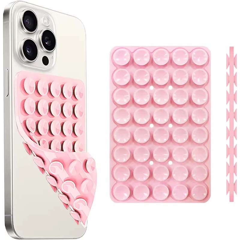 Phone Cases With Stand - ขาตั้งโทรศัพท์แบบซิลิโคนพร้อมถ้วยดูดสุญญากาศ ยึดติดแน่นด้วยกาวสองหน้า ไม่ต้องใช้มือจับ แผ่นยึดสำหรับวิดีโอ ซิลิโคนยางดูดสุญญากาศ เคสซิลิโคน