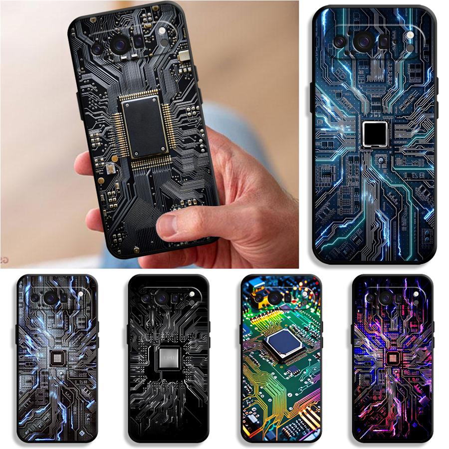 Phone Cases Google Pixel 9A - เคสโทรศัพท์ลายวงจรย้อนยุคสำหรับ Google Pixel 10A 9a 6a