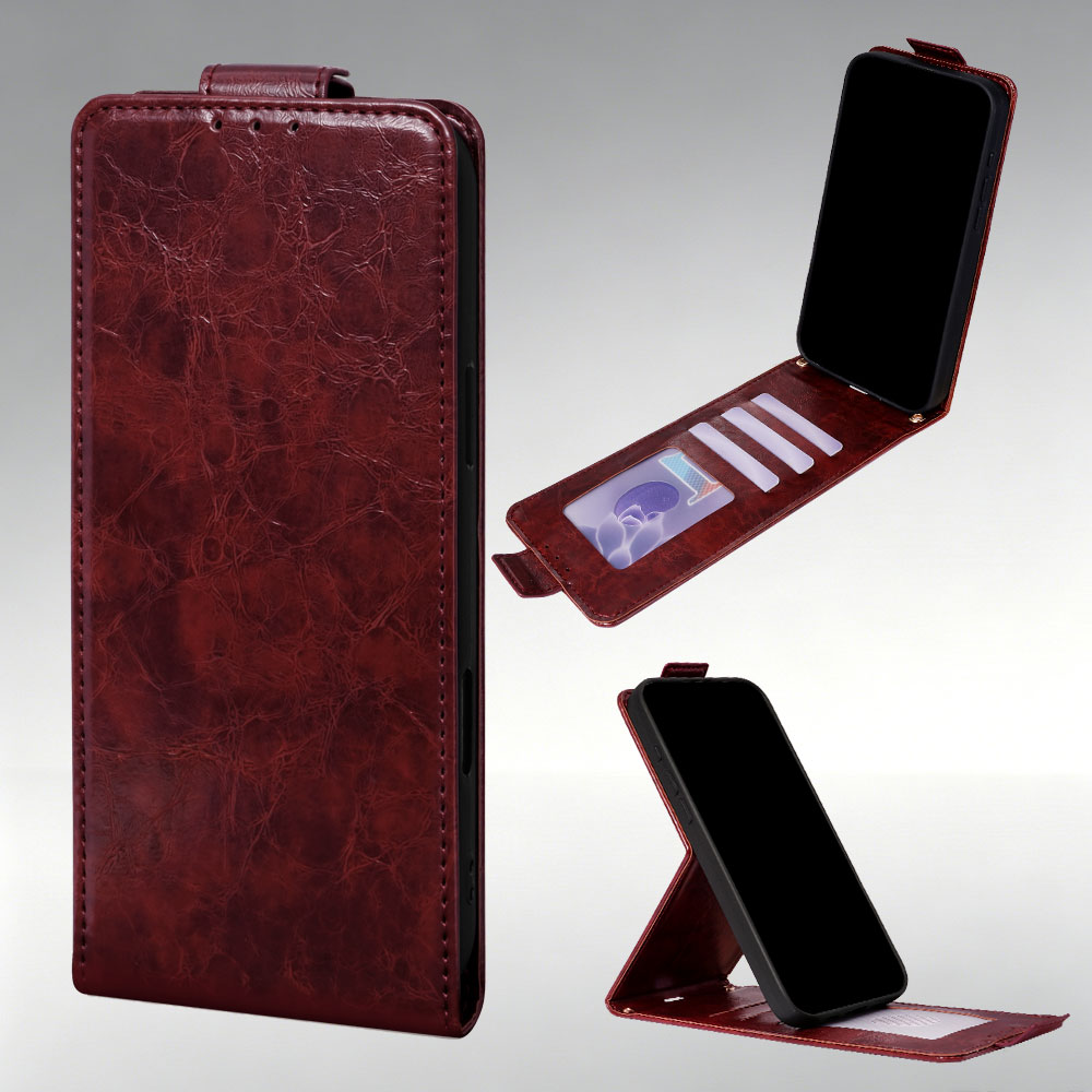 Slim Card Slot Case - เคสหนังแบบพลิกขึ้นลง ป้องกันรอยขีดข่วน มีช่องใส่บัตร สำหรับ Tecno Camon
