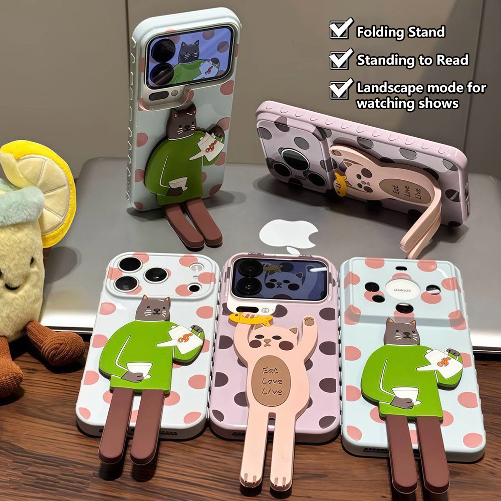 เคสโทรศัพท์ลายจุดน่ารักสำหรับ  - Phone Cases With Stand บทวิจารณ์และราคา