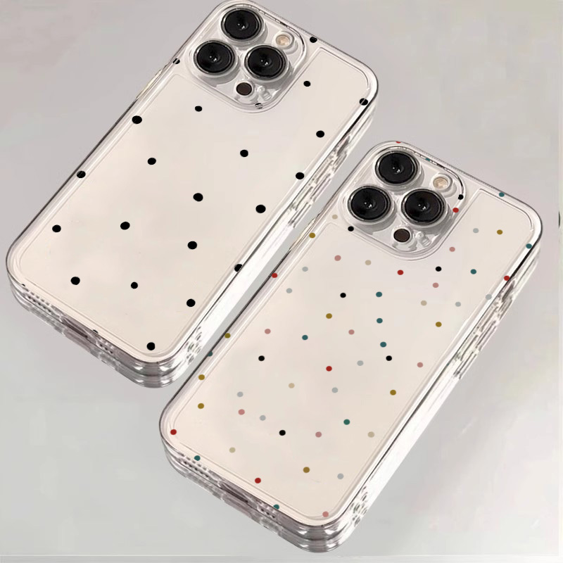 เคสโทรศัพท์ใสลายจุดเล็กสีดำเรี - Phone Cases Pinterest บทวิจารณ์และราคา