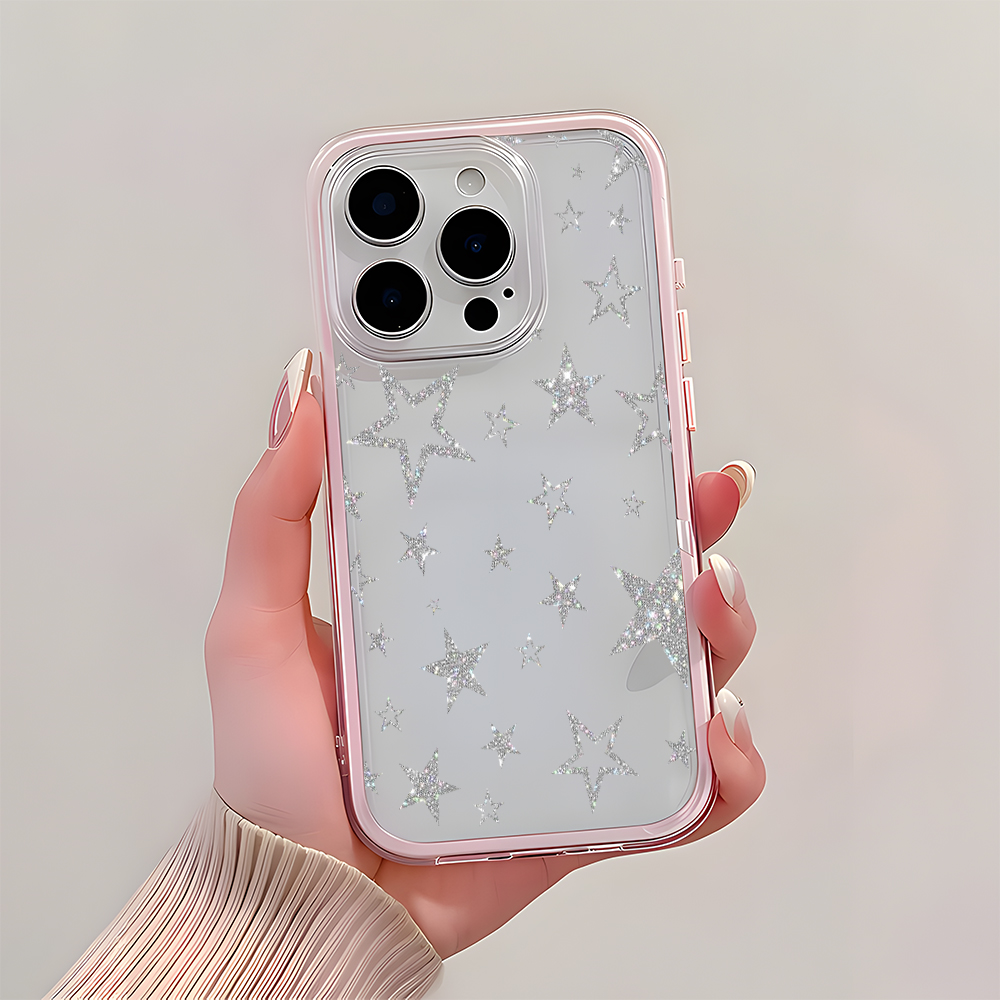 เคสโทรศัพท์ใสลายดาวสีเงินวิบวั - Phone Cases Pinterest บทวิจารณ์และราคา
