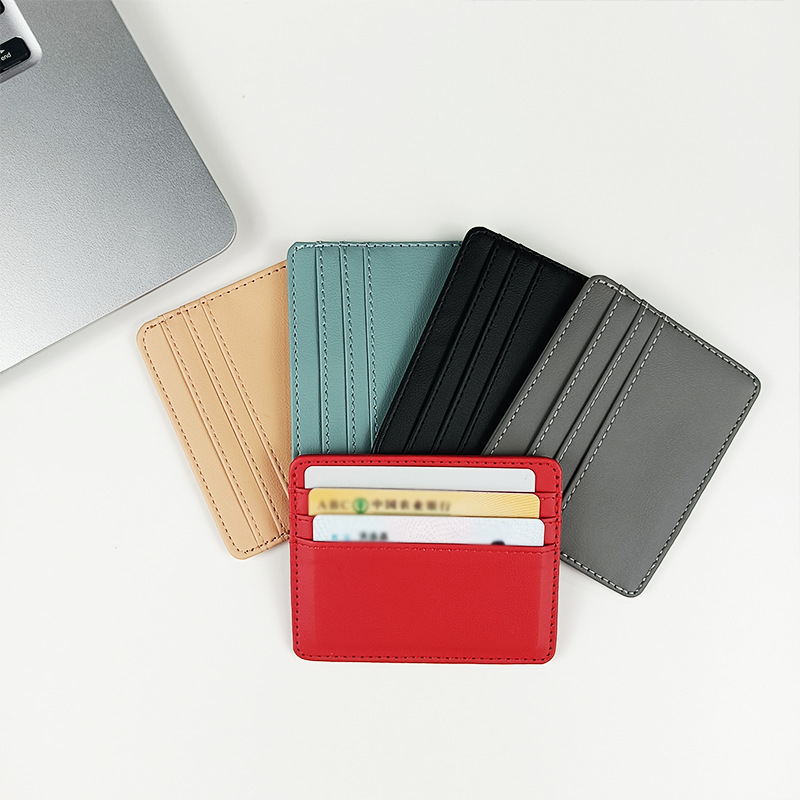 1Pc Pu หนัง ID ผู้ถือบัตร Cand - Slim Card Slot Case บทวิจารณ์และราคา