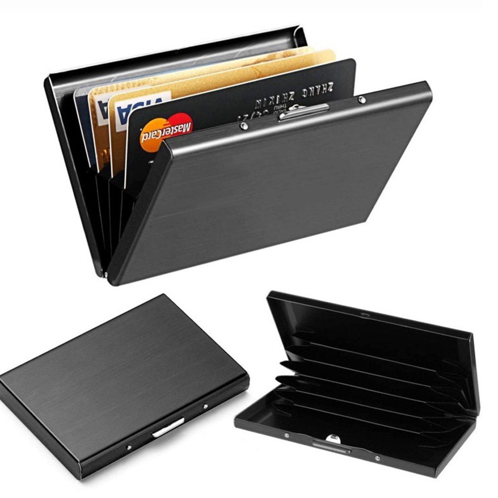 กระเป๋าใส่บัตร RFID สแตนเลสแบบ - Slim Card Slot Case บทวิจารณ์และราคา