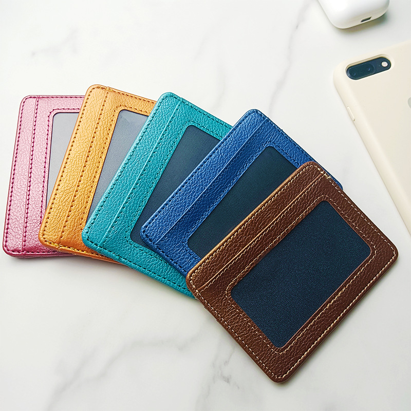 บาง PU หนังกระเป๋าสตางค์มินิ S - Slim Card Slot Case บทวิจารณ์และราคา