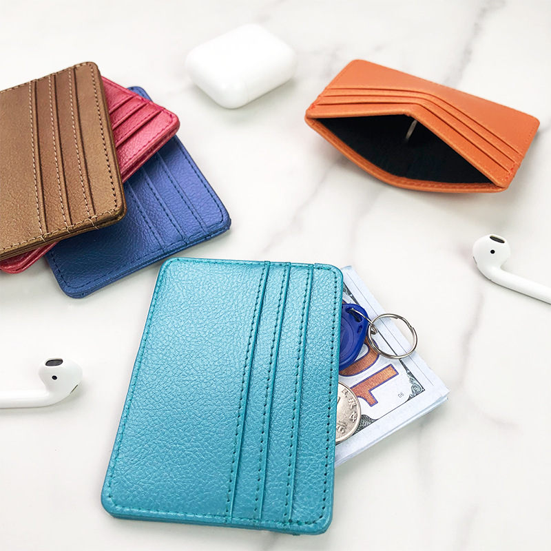 บาง PU หนังกระเป๋าสตางค์มินิ S - Slim Card Slot Case บทวิจารณ์และราคา