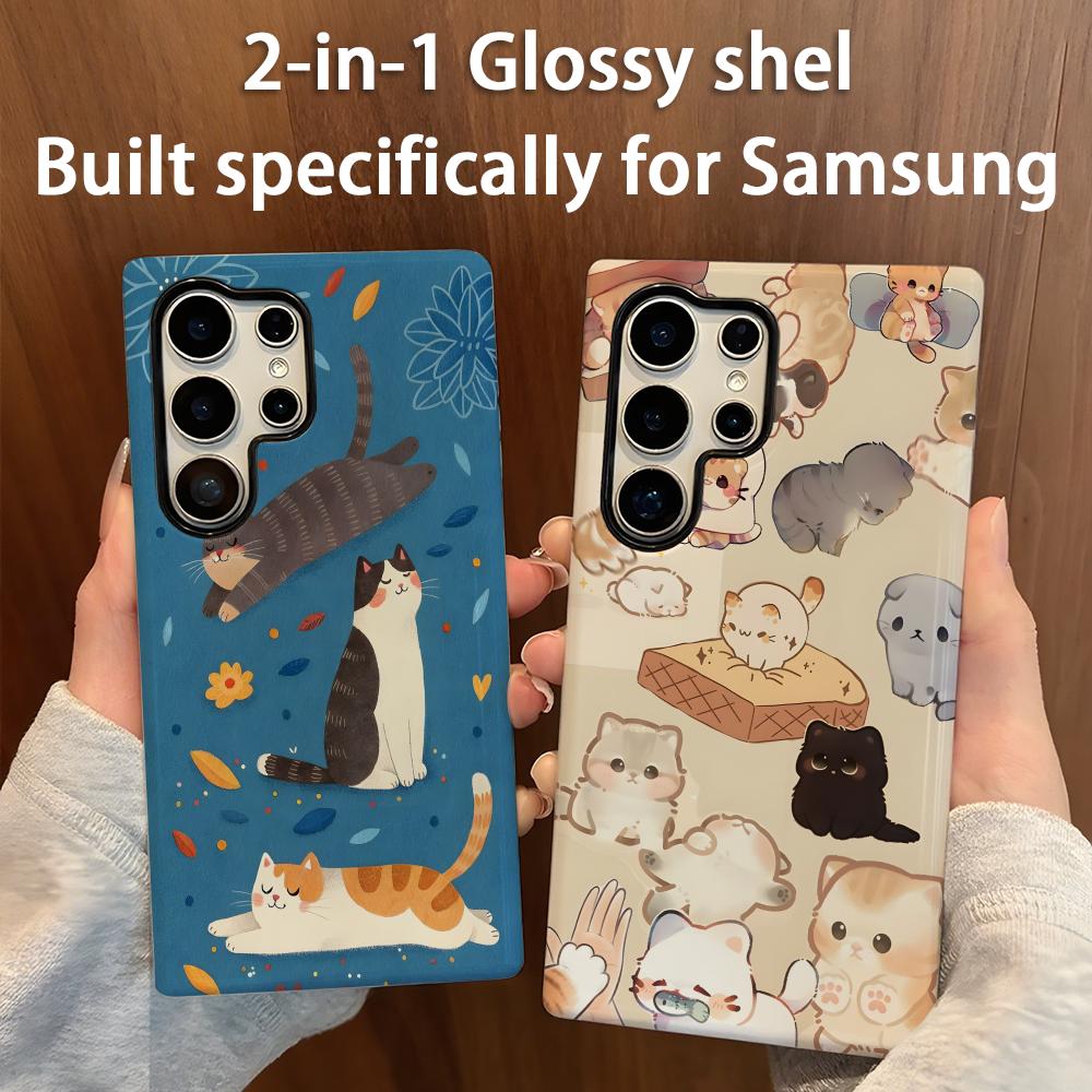 แมวน่ารักเคสโทรศัพท์ 2-in-1 Gl - Phone Cases Cute บทวิจารณ์และราคา