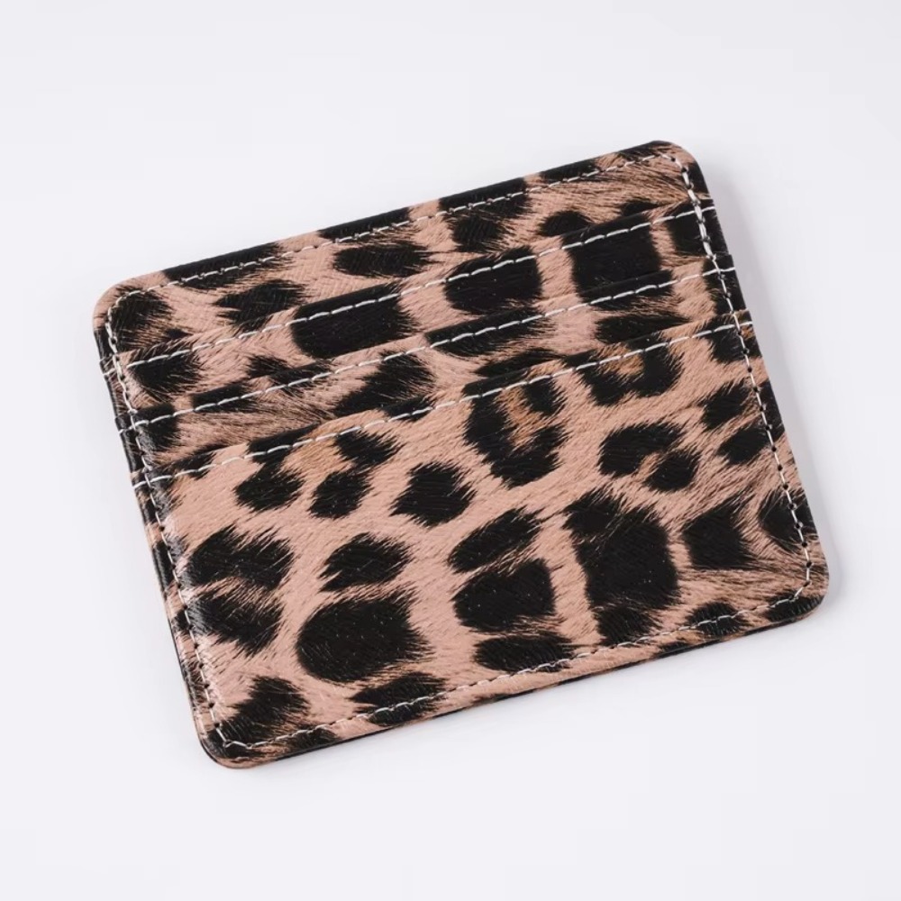 คลาสสิค PU หนังลายเสือดาวกระเป - Slim Card Slot Case บทวิจารณ์และราคา