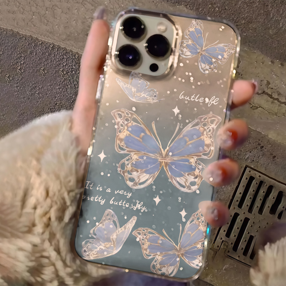เคสโทรศัพท์ใสลายผีเสื้อสีน้ำเง - Phone Cases For Iphone 11 บทวิจารณ์และราคา