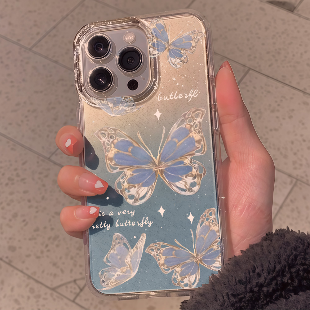 เคสโทรศัพท์ใสลายผีเสื้อสีน้ำเง - Phone Cases For Iphone 11 บทวิจารณ์และราคา