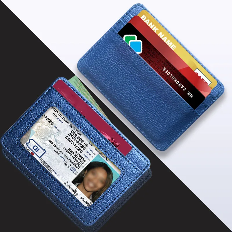 ใหม่บาง PU หนังกระเป๋าสตางค์มิ - Slim Card Slot Case บทวิจารณ์และราคา