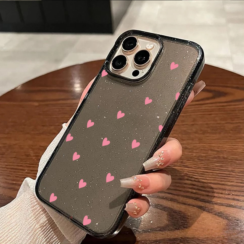เคสโทรศัพท์ใสลายจุดหัวใจวิบวับ - Phone Cases Pinterest บทวิจารณ์และราคา