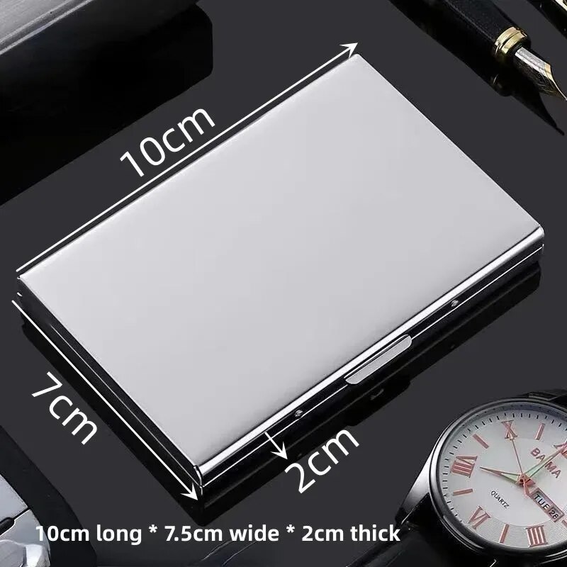 10 ช่องสแตนเลสผู้ถือบัตรเครดิต - Slim Card Slot Case บทวิจารณ์และราคา