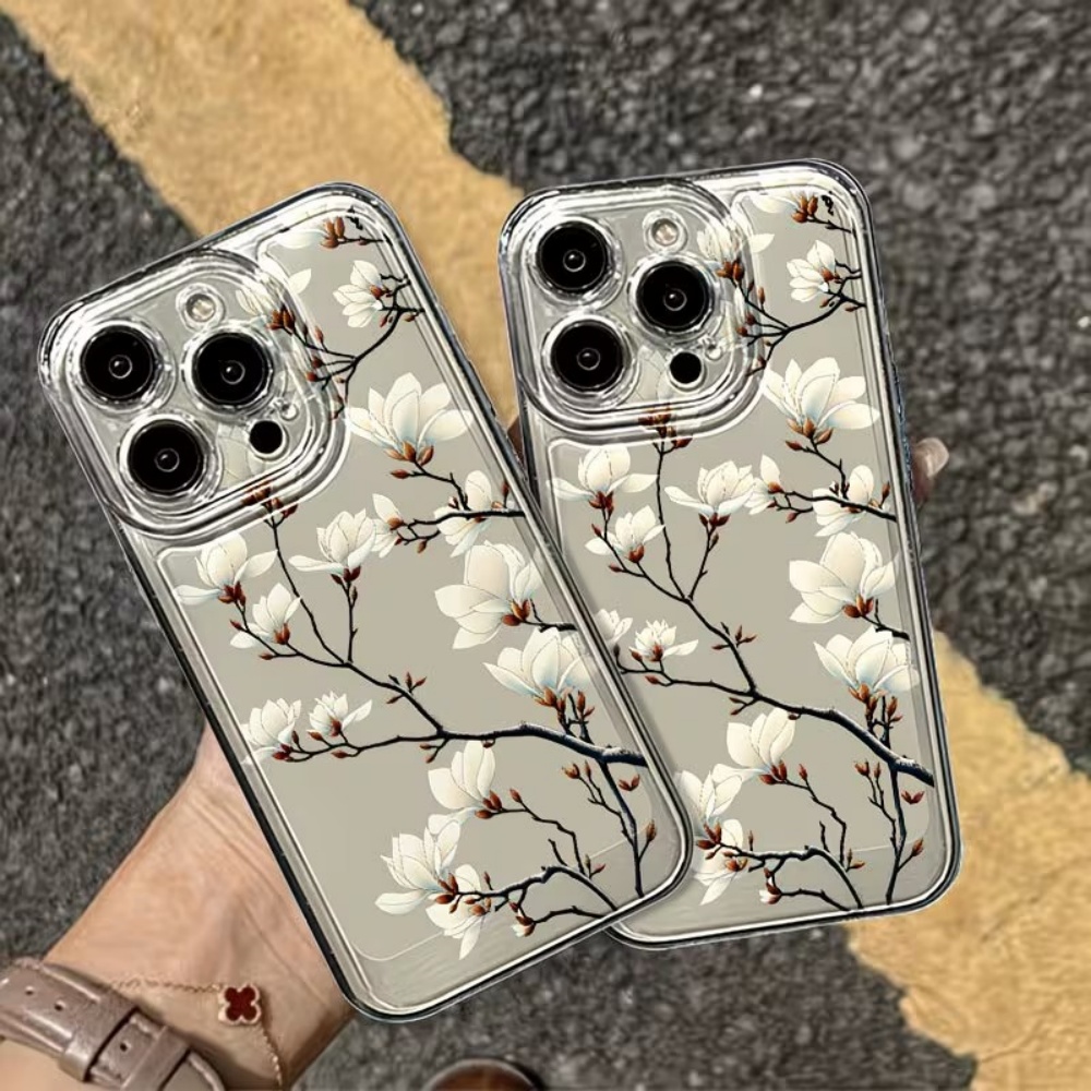 เคสโทรศัพท์ใส TPU ลายดอกแมกโนเ - Phone Cases Trending บทวิจารณ์และราคา
