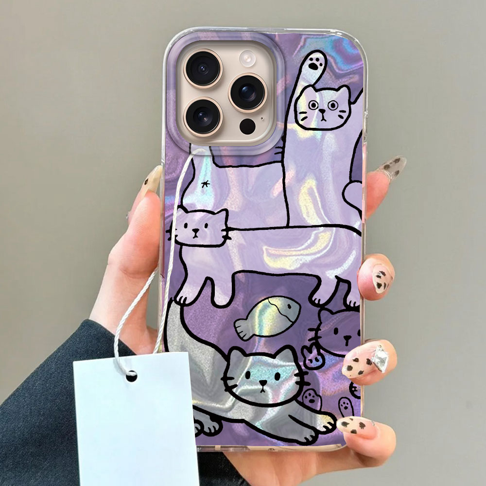 สีม่วงสายแมวปลาน้ําเคสโทรศัพท์ - Phone Cases Mous บทวิจารณ์และราคา
